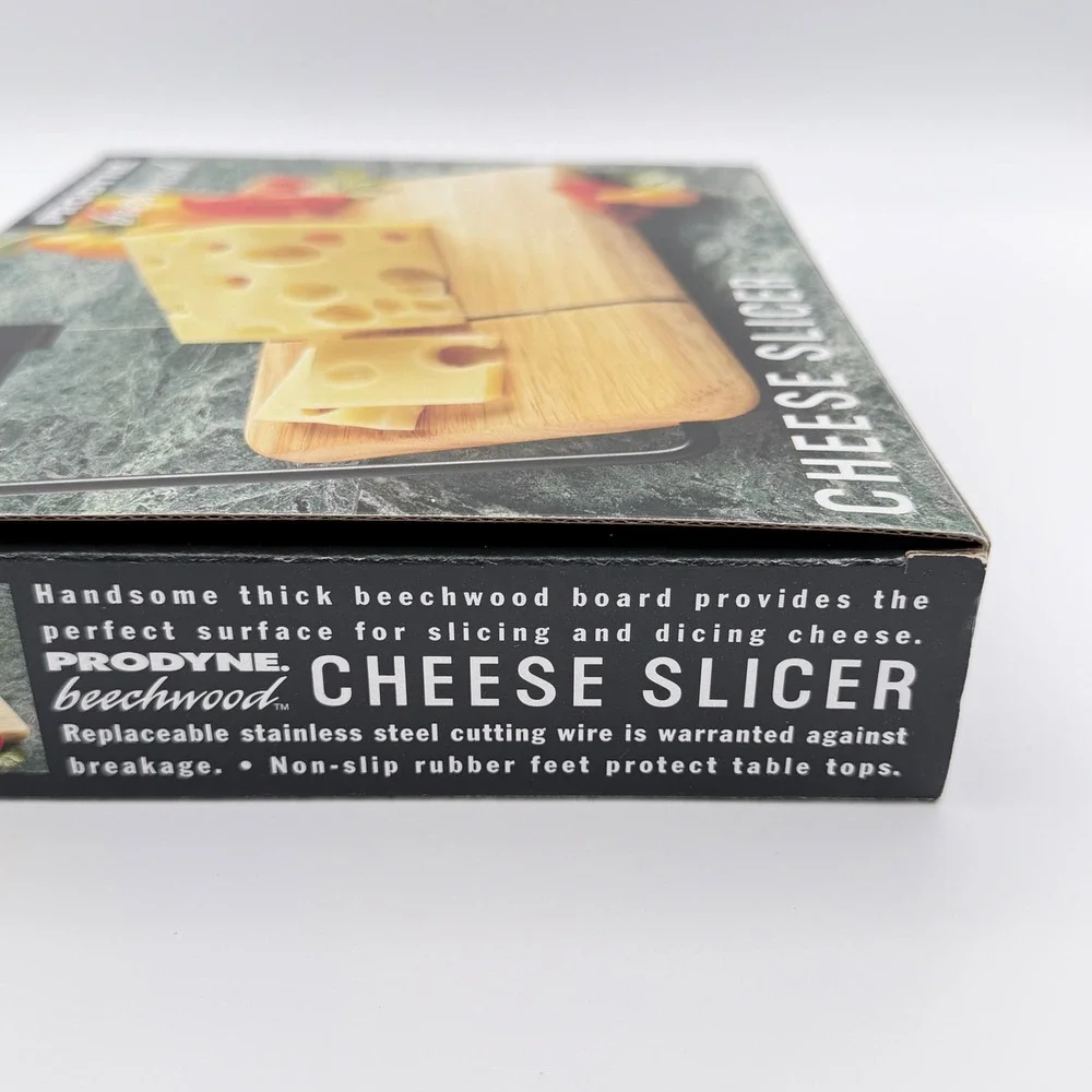 Prodyne Beechwood Cheese Slicer Board Stainless Steel Wire 805-B New‎